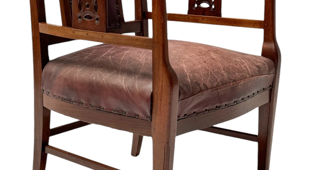 Jac. van den Bosch Arts & Crafts Club Chair for 't Binnenhuis Amsterdam, 1900s